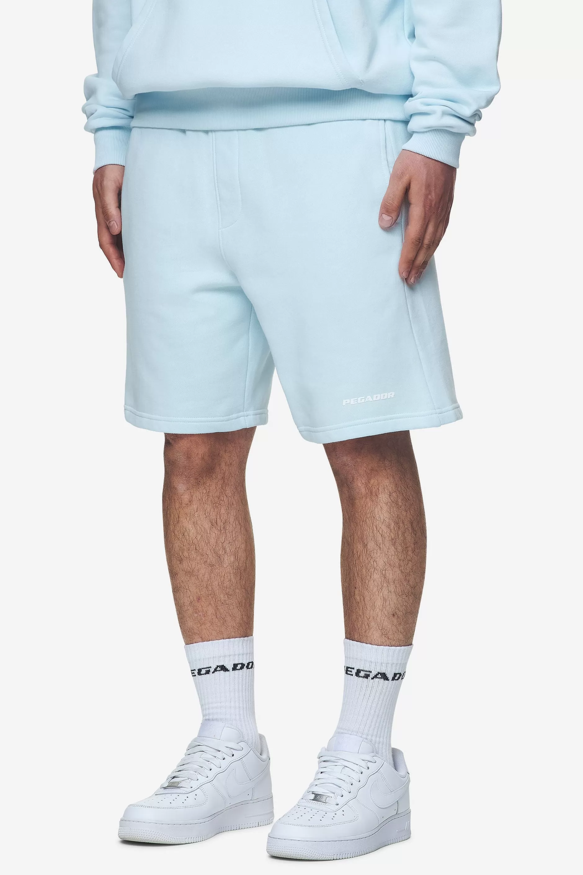 Logo Heavy Sweat Shorts White Gum-Pegador Cheap