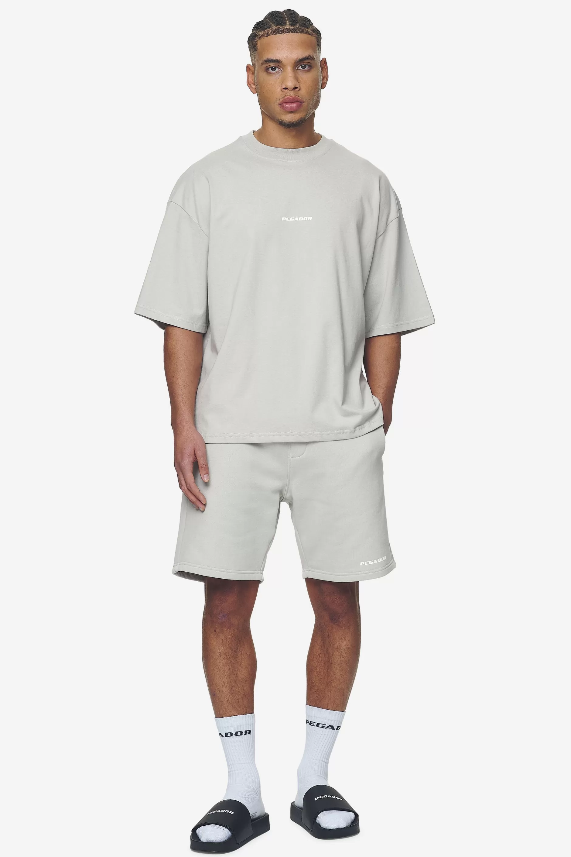 Logo Heavy Sweat Shorts White Gum-Pegador Clearance