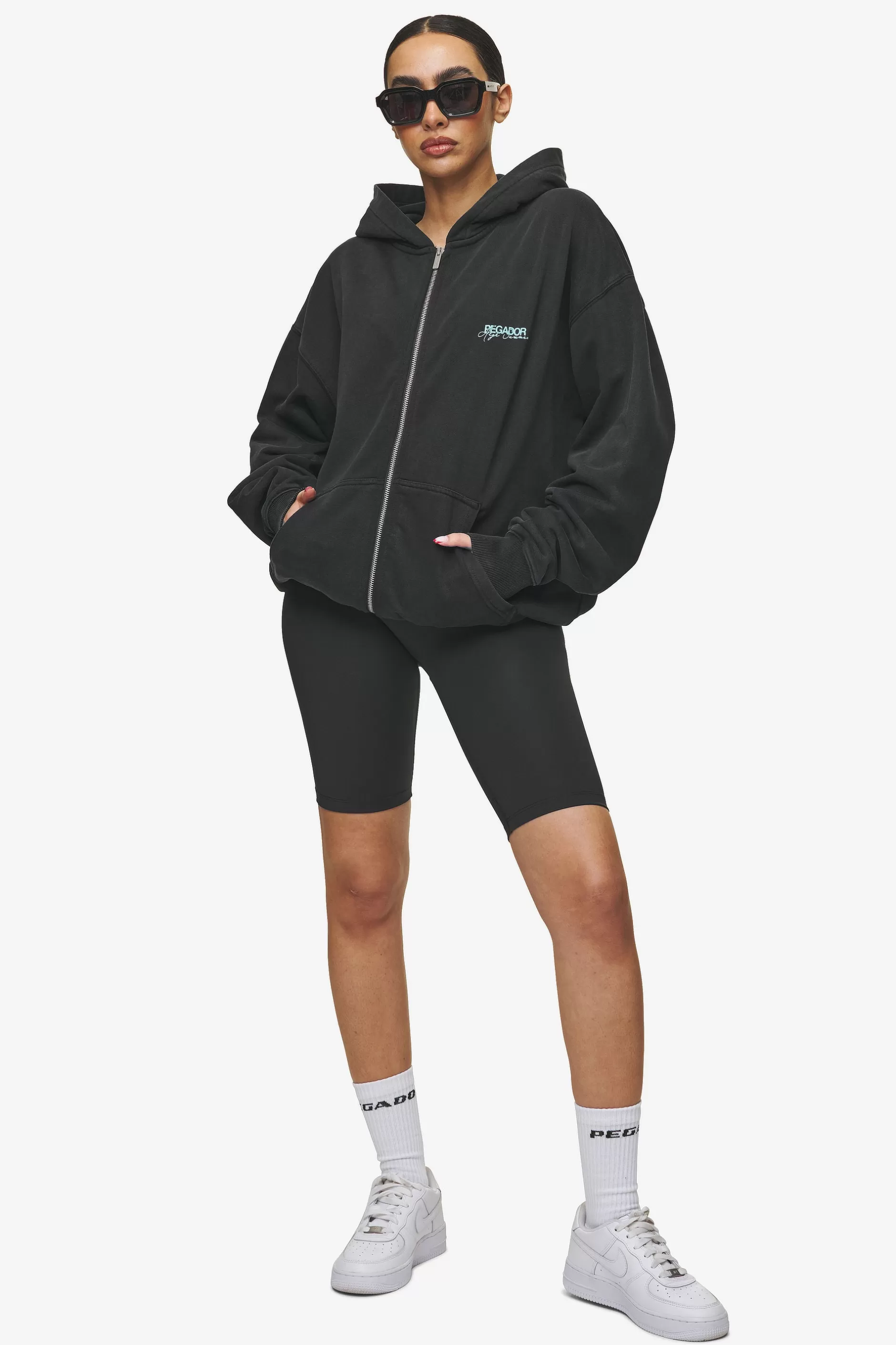 Patino Oversized Sweat Jacket Vintage Black-Pegador New