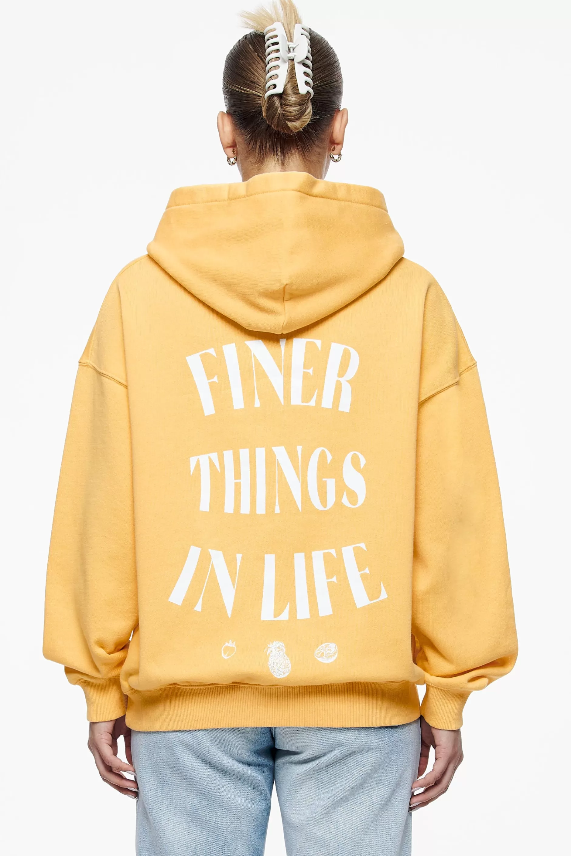 Roma Oversized Hoodie Vintage Washed Golden Sun-Pegador Sale