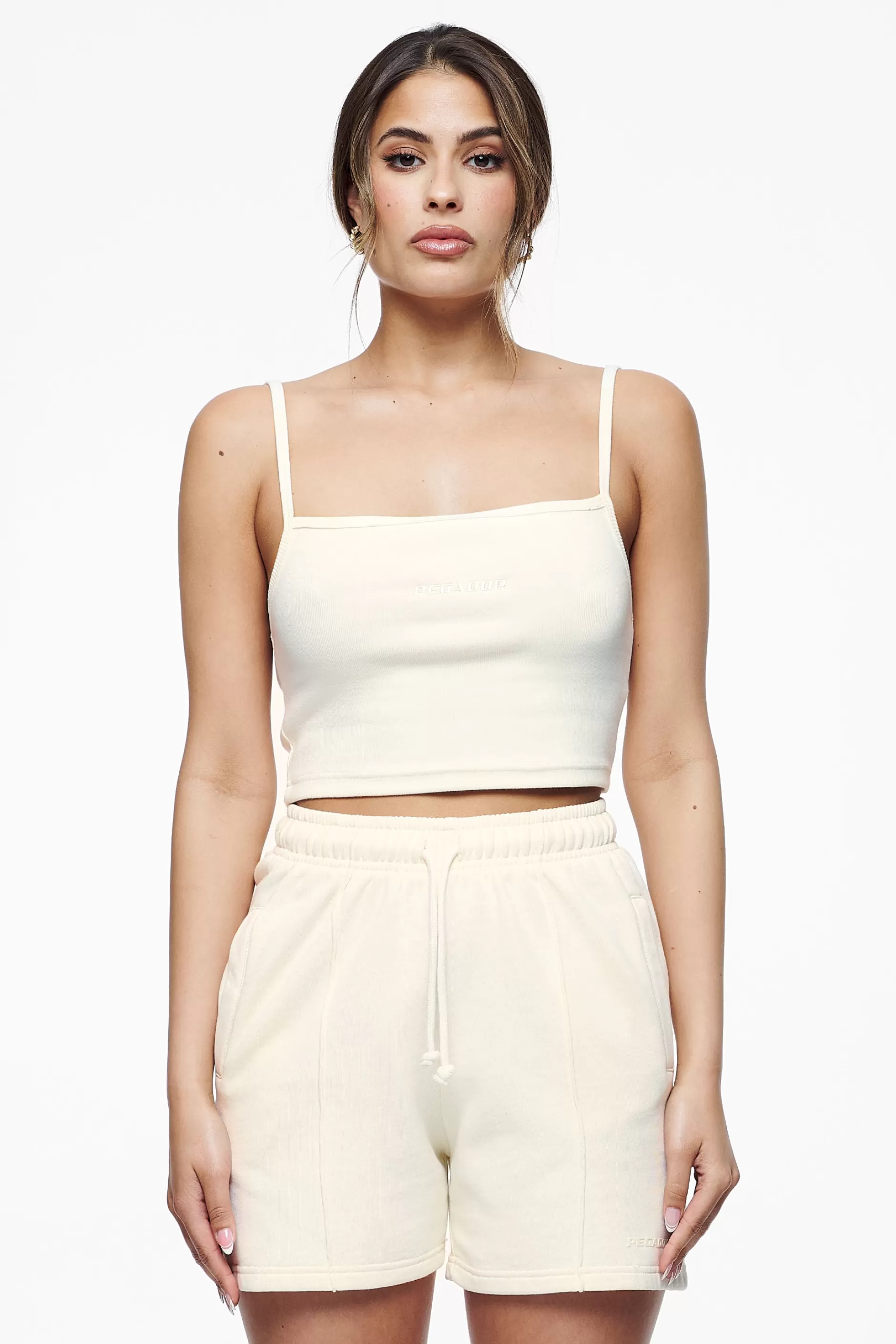 Ruby Rib Crop Top Vintage Washed Unbleached-Pegador Discount