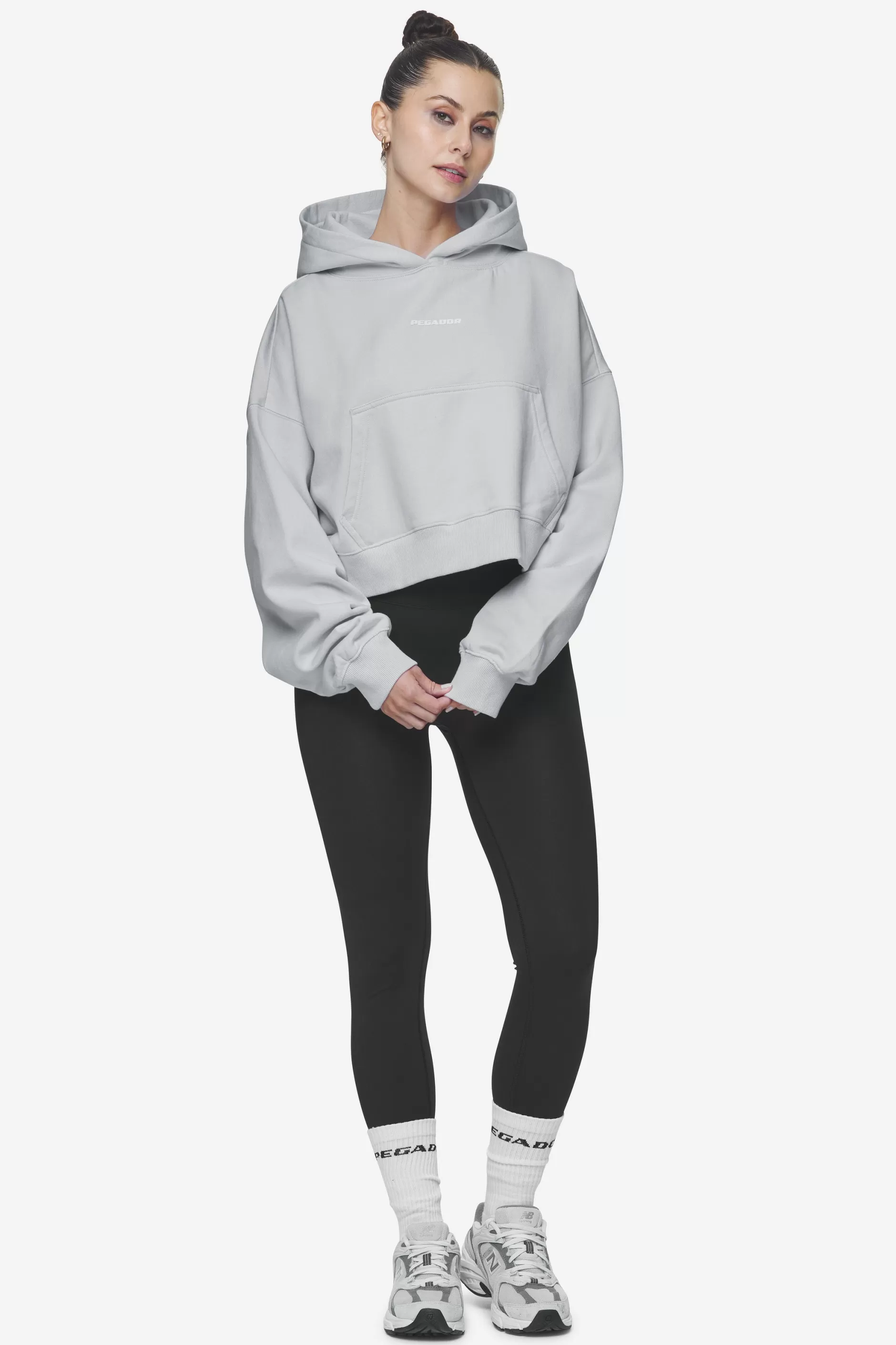 Salita Oversized Cropped Hoodie White Gum-Pegador Shop