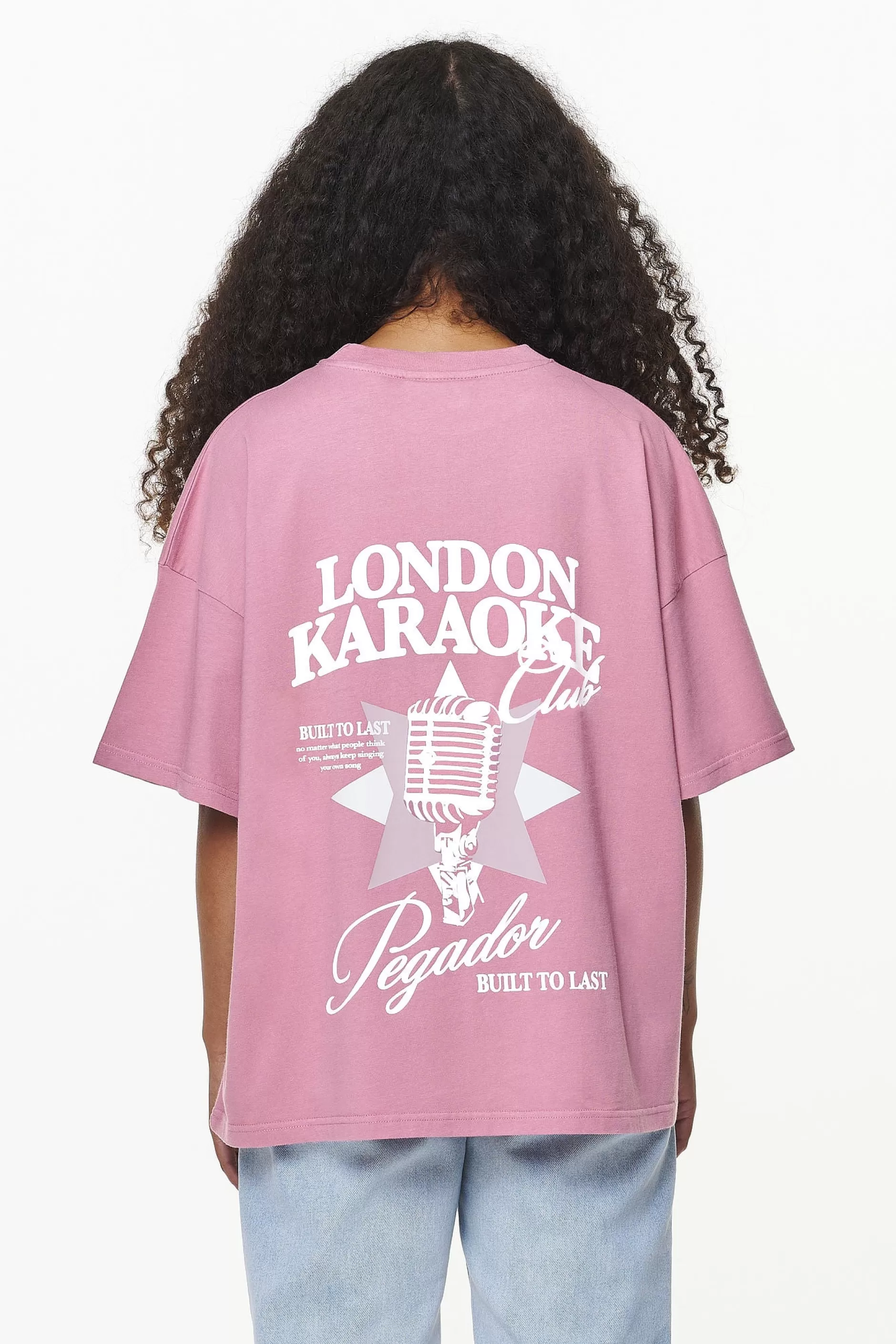 Savile Heavy Oversized Tee Vintage Washed Rust Pink-Pegador Online